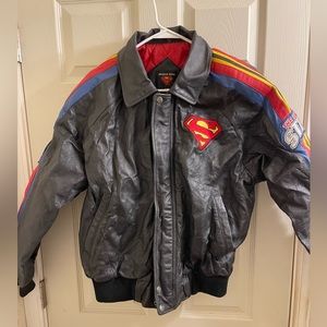Superman Leather Bomber Jacket